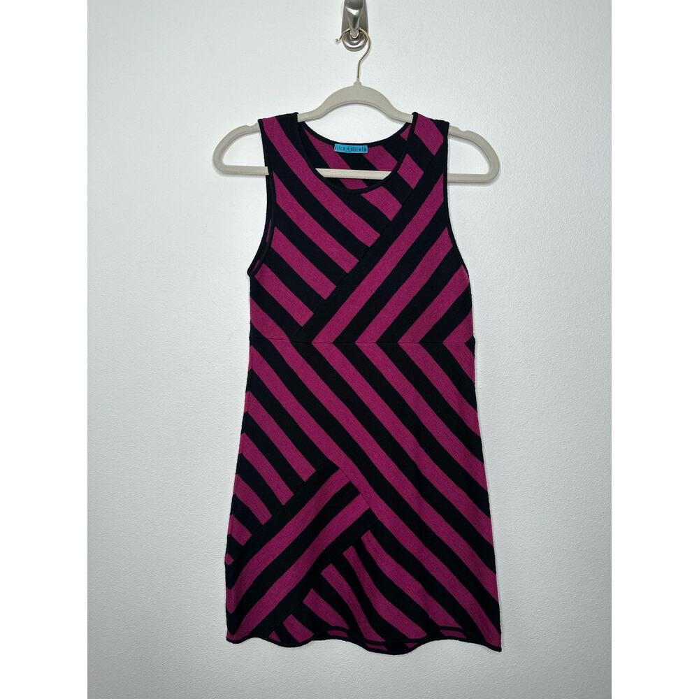 Alice + Olivia Sweater Pink Black Dress Size Small